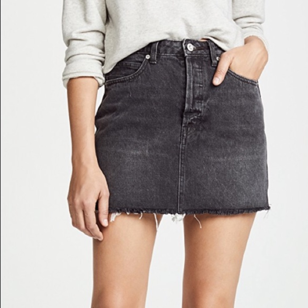 Free People Rugged A-Line Denim Skirt | size 25